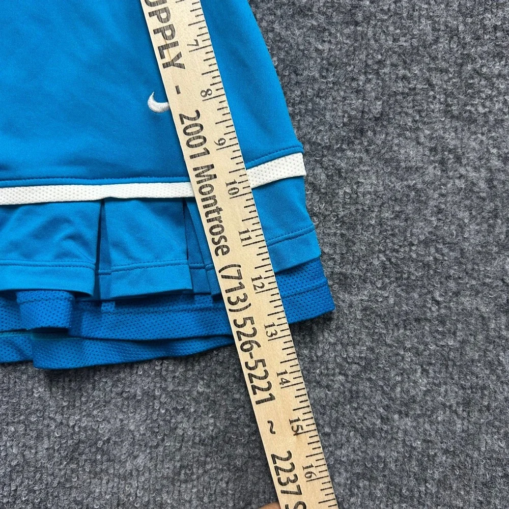 Nike Skort Womens Size L Blue Dri-Fit Pleated Athletic Tennis Golf Skirt